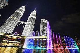 Kuala Lumpur Evening Tour with Symphony Water Fountain Show and KL Tower